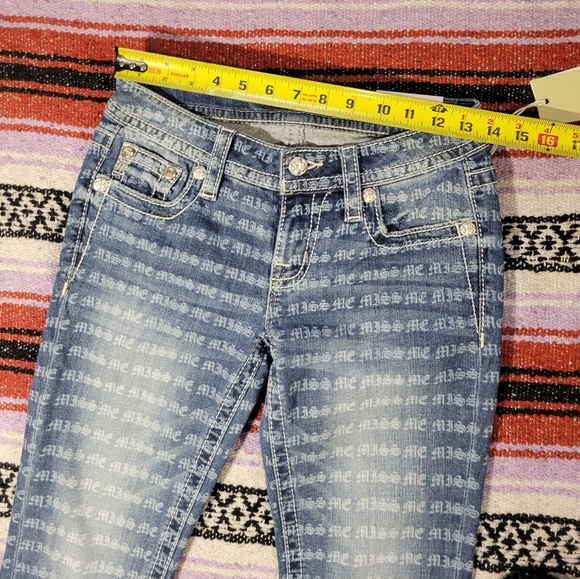 Miss Me 25×29 low rise skinny Blue Patterned low rise Skinny Jeans - Picture 11 of 16